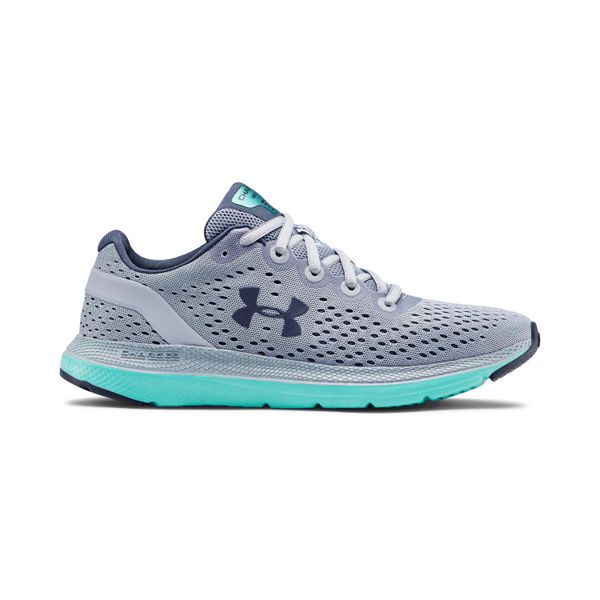 Under Armour - Charged Impulse Gry/Blue Running Shoes Womens