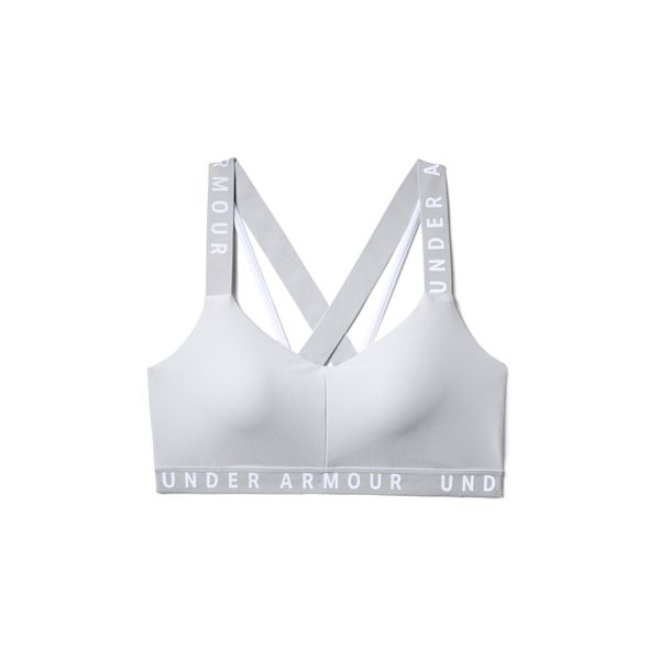 Under Armour - Wordmark Strappy sports bra Light Grey Training Womens