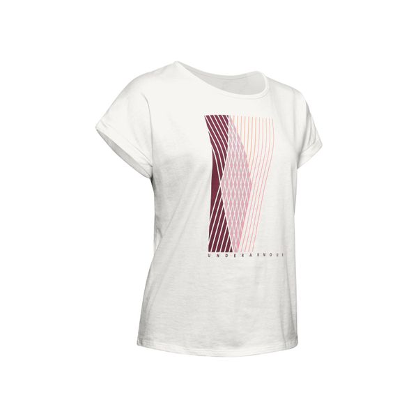 Under Armour - Graphic Entwined Fashion Crew White Training Womens