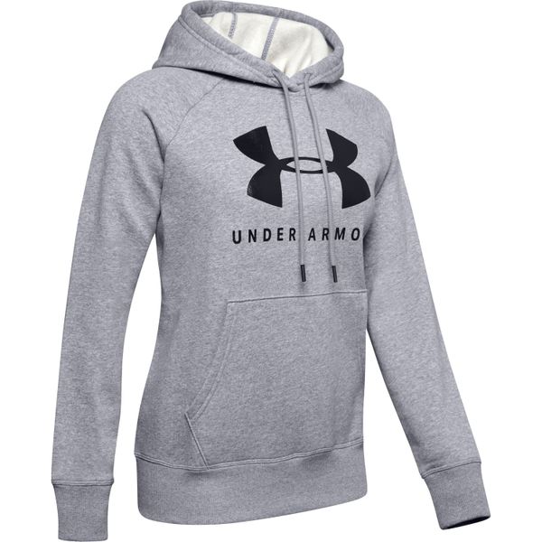 Under Armour - Rival Fleece Sportstyle Hoodie Grey Training Womens