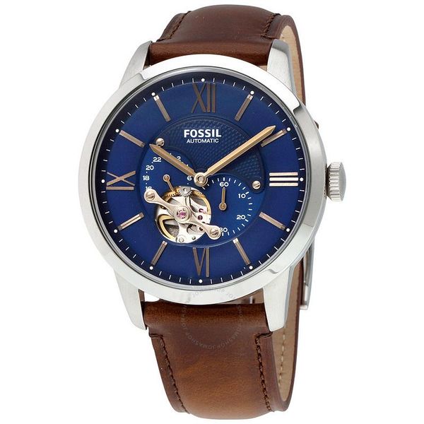 Fossil Townsman automatic brown leather watch-ME3110