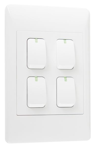 4 Lever 1 Way Light Switch for 2 X 4 Electrical Box