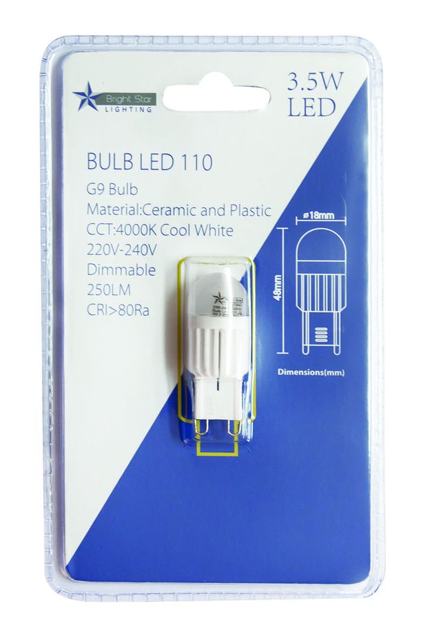 3,5 Watt G9 Dimmable LED Bulb 4000k