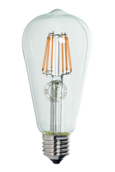 6 Watt ST64 LED Fillament Bulb in Warm White