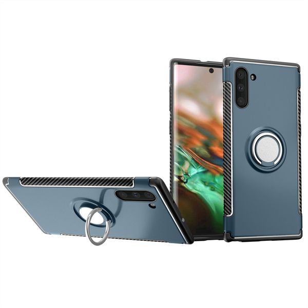 Magnetic Kickstand Ring Armor Case for Samsung Note 10 RoseGold