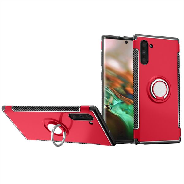 Magnetic Kickstand Ring Armor Case for Samsung Note 10 RoseGold