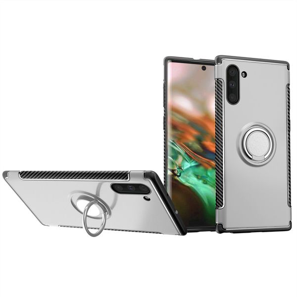 Magnetic Kickstand Ring Armor Case for Samsung Note 10 RoseGold