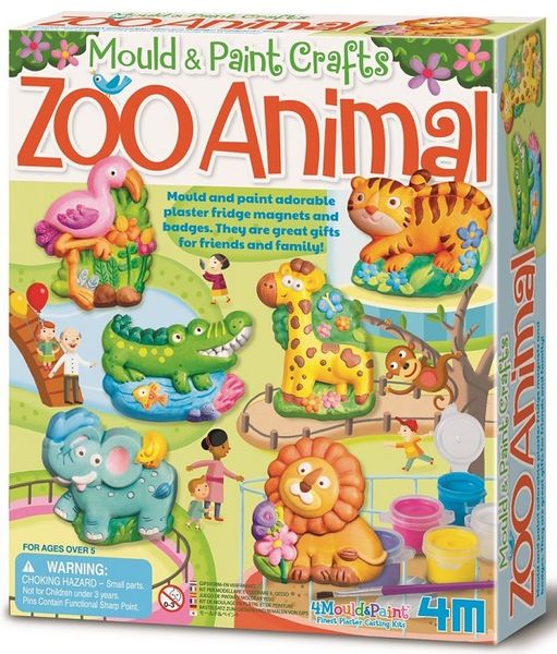 4M Mould &amp; Paint - Zoo Animals