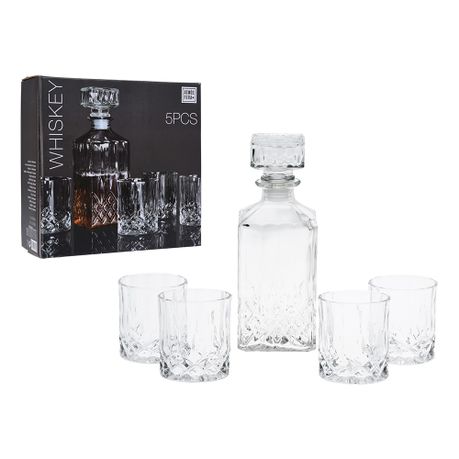 Whiskey Decanter 900ml with 4 Glasses 230ml, Shop Today. Get it Tomorrow!