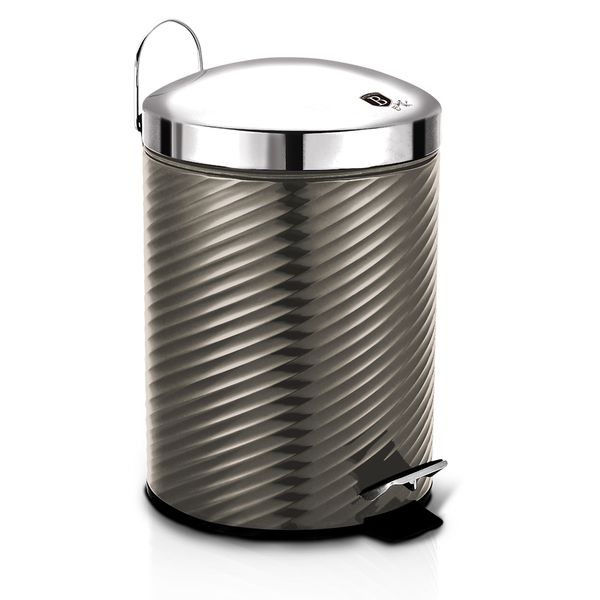 Berlinger Haus 12 Litre Stainless Steel Premium Pedal Bin - Carbon Edition