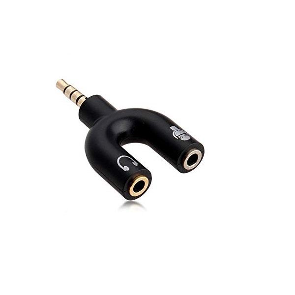 3.5mm Splitter Male To 2 Female Mic &amp; Earphone U Shape