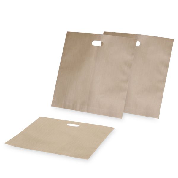 Toastabags 2 pc Reusable Toaster Non-Stick Sandwich Bags 100 use Gold