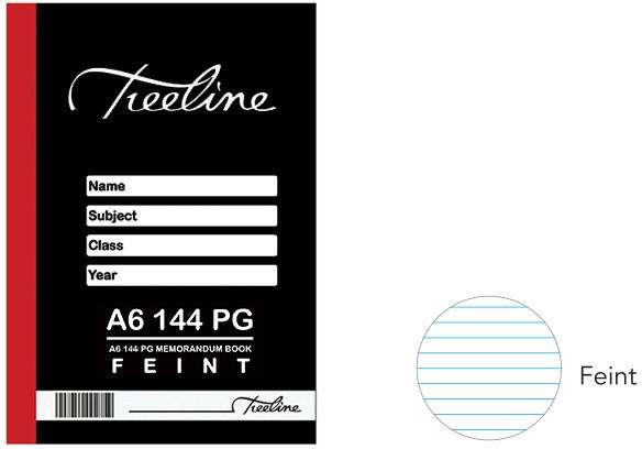 Treeline Memorandum Books A6 144pg Feint Only (Pack of 10)