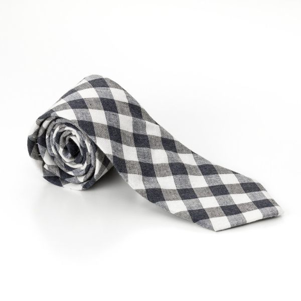 Black And white Gingham Tie