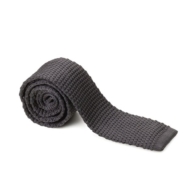 Classic Grey Knit Tie