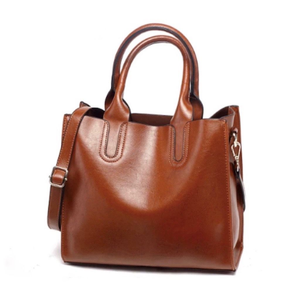 FCG Faux Leather Shoulder Handbag - Toffee Brown | Shop Today. Get it ...