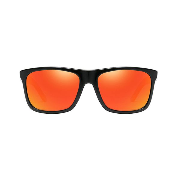 Dubery High Quality Men's Polarized Sunglasses - Bright Black &amp; Orange