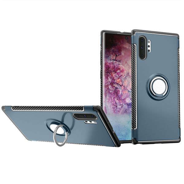 Magnetic Kickstand Ring Stand Armor Case for Samsung Note 10+ RoseGold