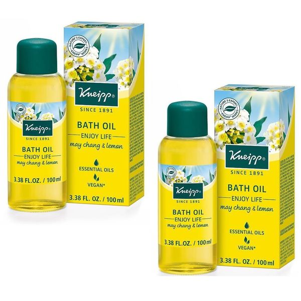 Kneipp Bath Oil - Enjoy Life with May Chang &amp; Lemon - 100 ml - Set of 2