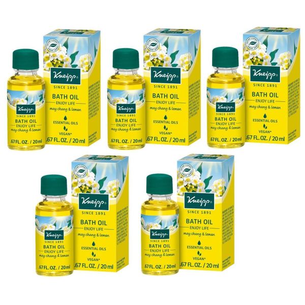 Kneipp Bath Oil - Enjoy Life with May Chang &amp; Lemon - Mini 20ml - Set of 5