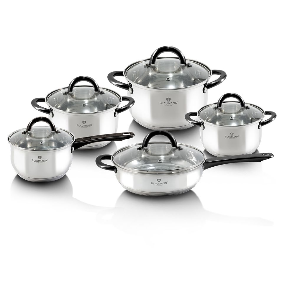 Blaumann 10Piece Stainless Steel Gourmet Line Cookware Set Shop