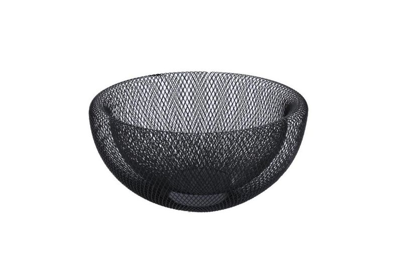 Continental Homeware - Wire Mesh Fruit Basket(Shiny Black)