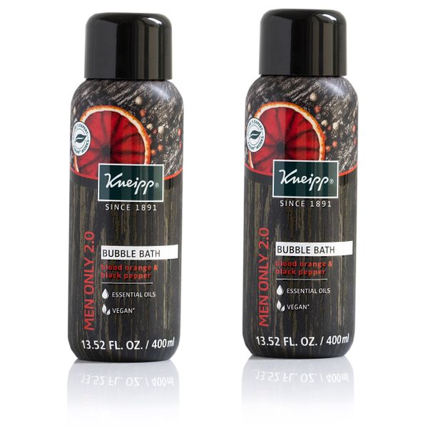 Kneipp Bubble Bath Men Only 2 with Orange &amp; Pepper Aromatherapy-400 ml X 2