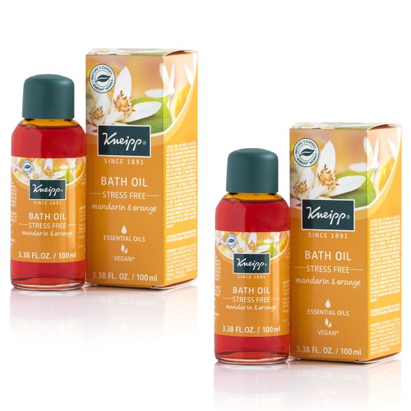 Kneipp Bath Oil - Stress Free with Mandarin &amp; Orange - 100 ml - Set of 2