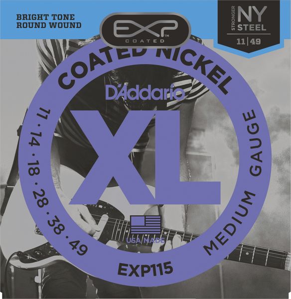 D'Addario EXP115 EXP Nickel Wound Electric Guitar Strings 11-49
