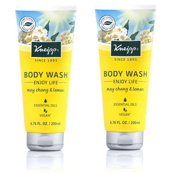 Kneipp Body Wash - Enjoy Life with May Chang &amp; Lemon - 200ml - Set of 2