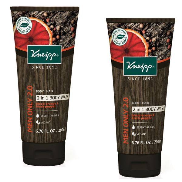Kneipp Body Wash Men Only 2 with Blood Orange &amp; Black Pepper - 200ml x 2