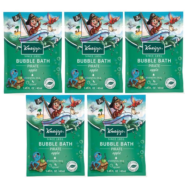 Kneipp Bubble Bath - Apple Pirate for Kids - 40 ml Sachet x 5