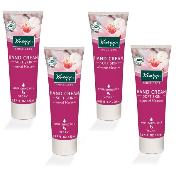 Kneipp Hand Cream - Soft Skin with Almond Blossom - 20 ml - Set of 4
