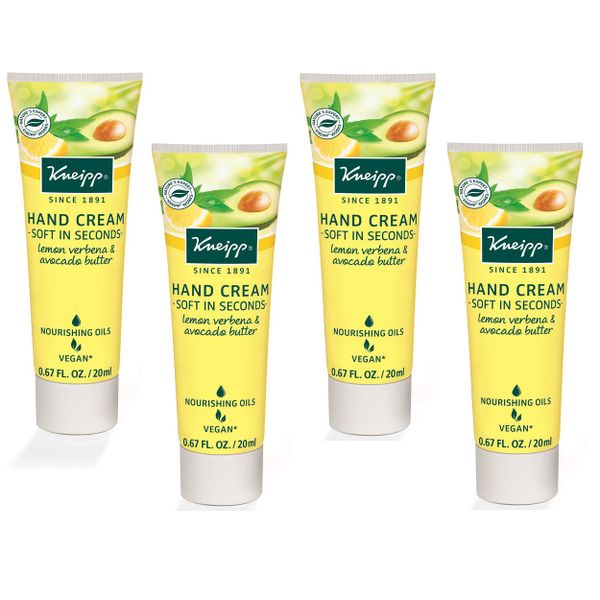 Kneipp Hand Cream Soft in Seconds Lemon Verbena &amp; Avocado Butter 20 ml x 4