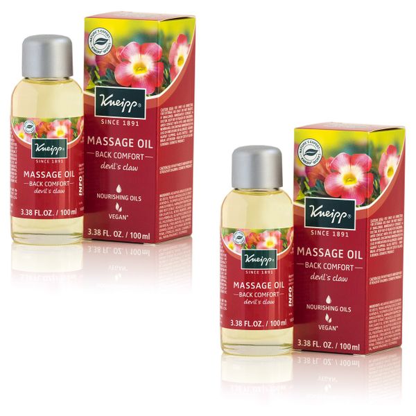 Kneipp Massage Oil - Back Comfort with Devil's Claw - 100 ml - Set of 2