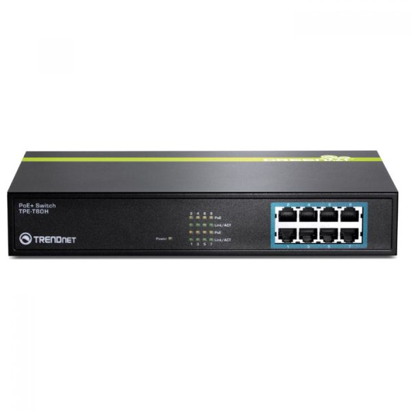 8-Port Fast Ethernet PoE+ Switch