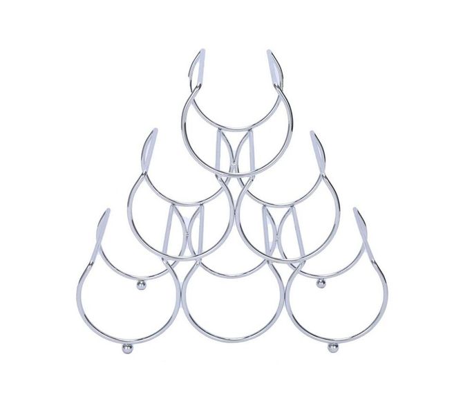 Continental Homeware - 6 Bottles Triangular Wine Rack(Chorme Finish)