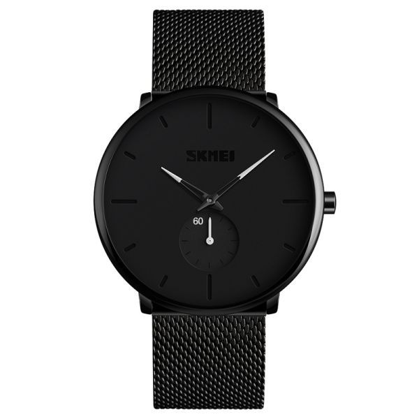 SKMEI classic mesh steel quartz watch- 9185