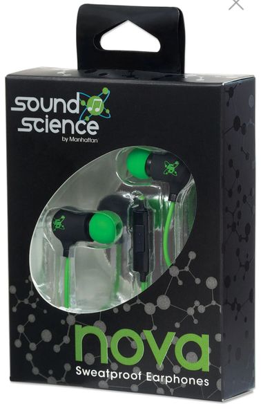 Manhattan Sound Science Nova Sweatproof Earphones - Black/Purple