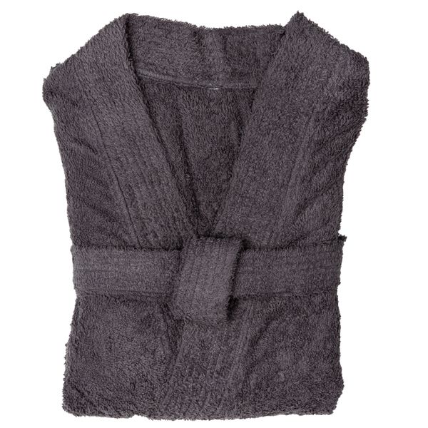 Miss Lyn Grey Towelling Bathrobe
