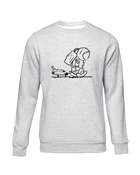 JuiceBubble Sad Spaceman Sweater -Grey