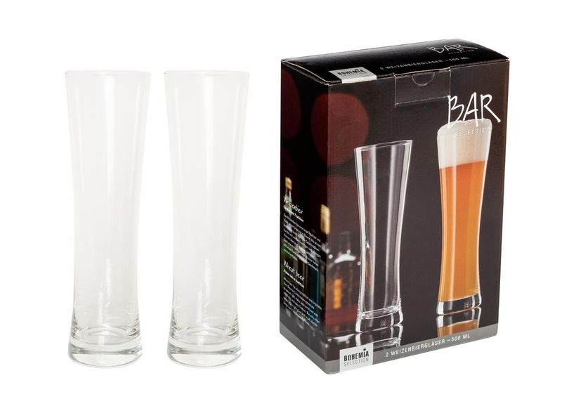 Bohemia Cristal 2 Beer Glasses 500ml