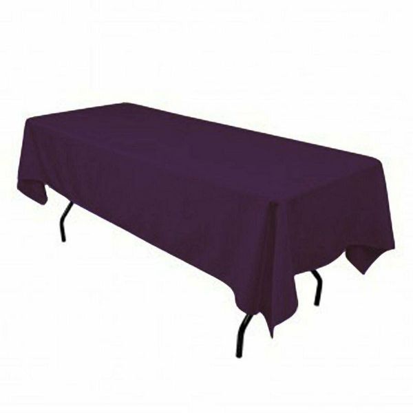 SAER 10 Seater Rectangular Short Plum Tablecloth