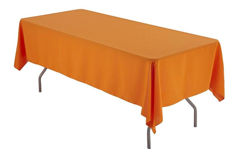 SAER 10 Seater Rectangular Short Orange Tablecloth
