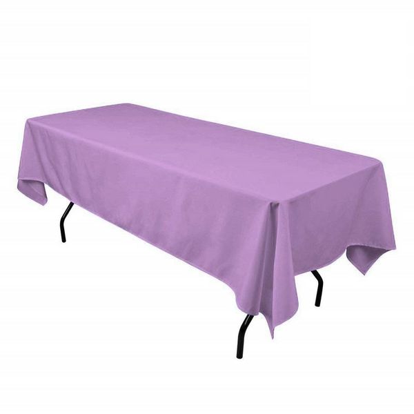 SAER 10 Seater Rectangular Short Lavender Tablecloth