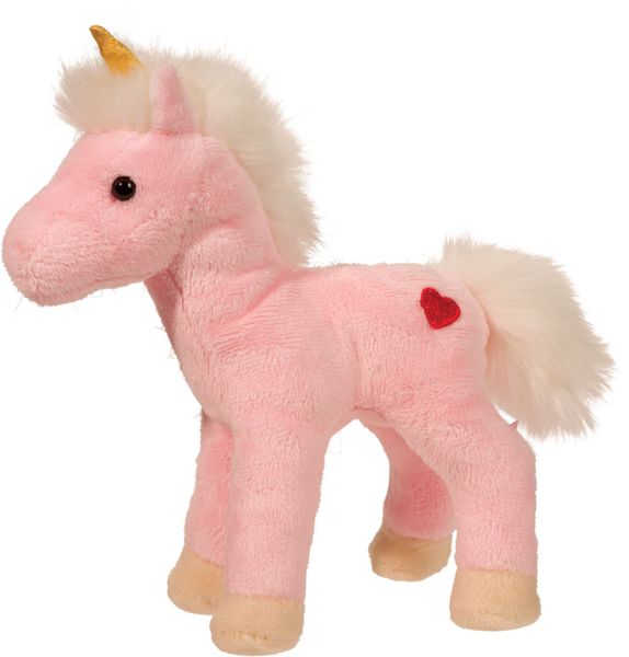 DOUGLAS Rose Bud Pink Unicorn Plush Toy