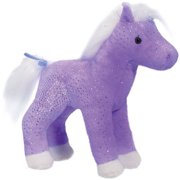 DOUGLAS Crystal Purple Sparkle Horse Plush Toy