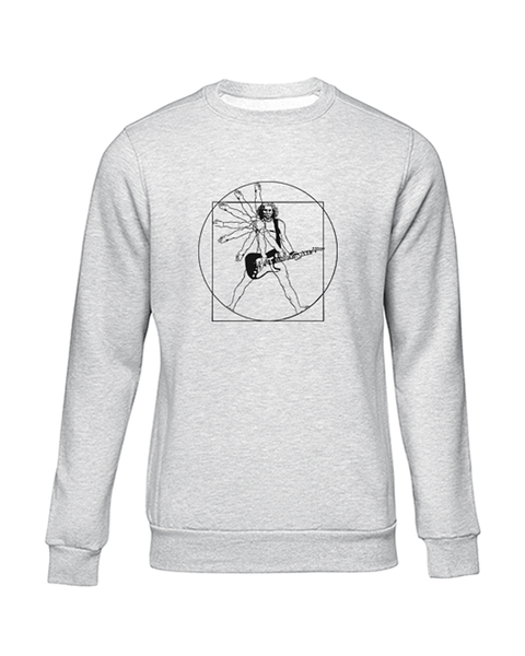 JuiceBubble Vitruvian Guitar Man Sweater -Grey