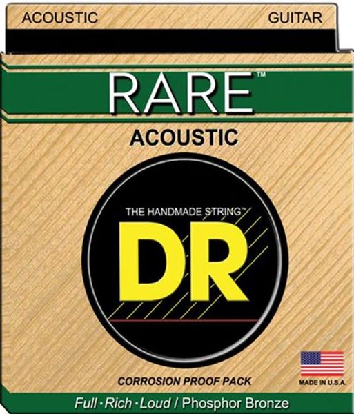 DR Strings RPL-10 RARE Phosphor-Bronze Acoustic Guitar Ex-Light 10-48