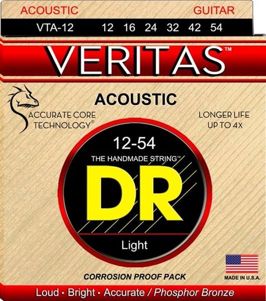 DR Strings VTA-12 Veritas Series Acoustic Guitar Strings